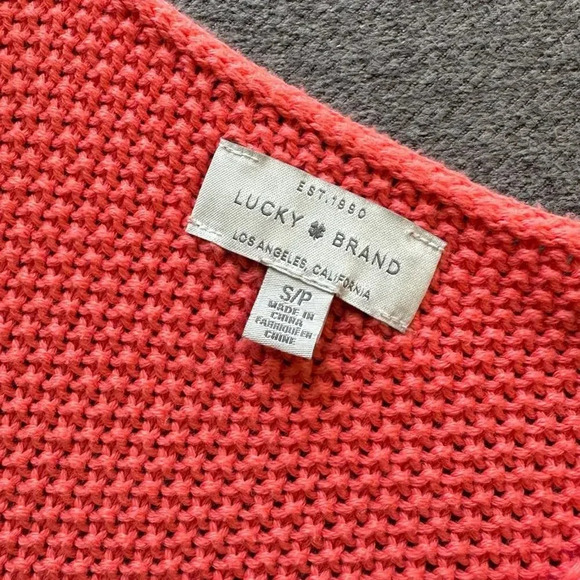 Lucky Brand Pink Long Sleeve Sweater Small - Picture 5 of 8